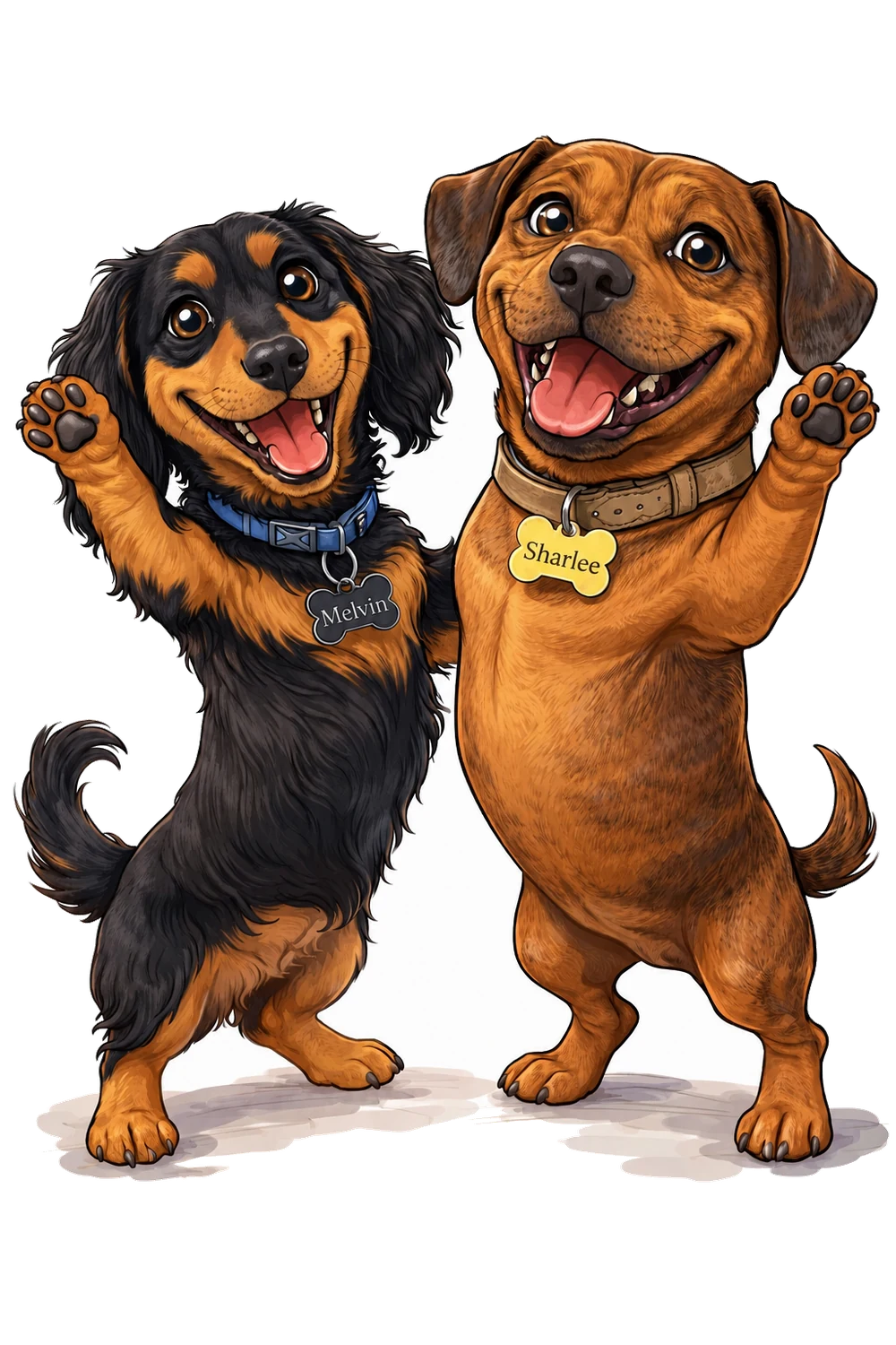 Melvin et Sharlee, les chiens mascottes des Gâteries de Katy