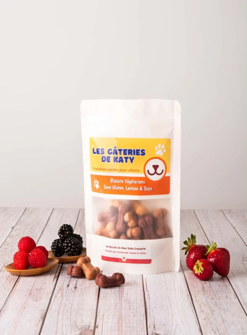 Biscuits pour chien Mam'zelle Croquette aux petits fruits, Les Gâteries de Katy
