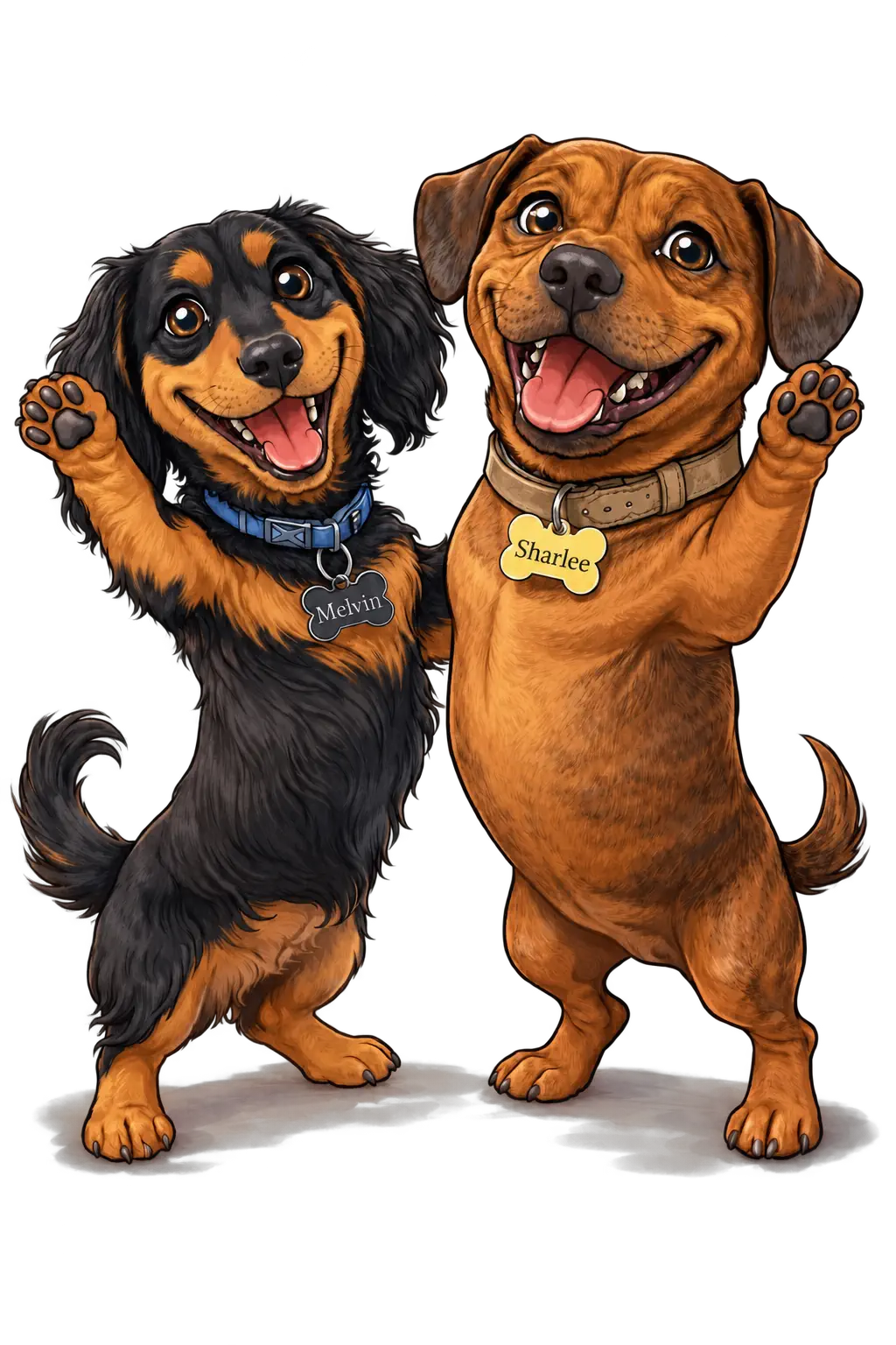 Melvin et Sharlee, les chiens mascottes des Gâteries de Katy